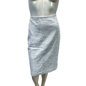 NWT Ann Taylor White & Blue Woven Skirt, Size 12 – Workwear or Casual Summer
